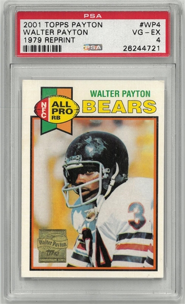 Walter Payton 2001 Topps 1979 Reprint PSA 4