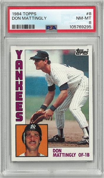Don Mattingly PSA 8 1984 Topps Rookie Card