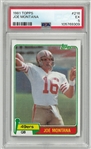 Joe Montana 1981 Topps Rookie Card PSA 5