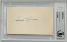 Harvey Kuenn Autographed 3x5 Index Card