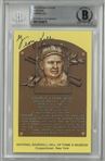 George Kell Autographed Hall of Fame Plaque Postcard