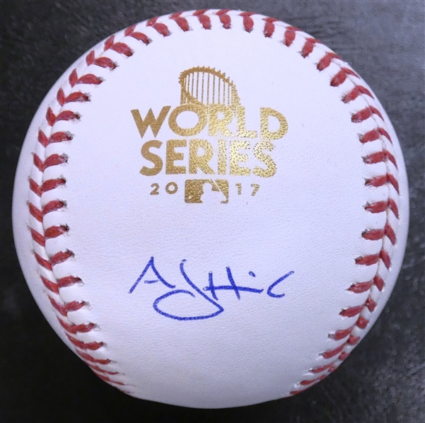 A.J. Hinch Autographed 2017 World Series Baseball