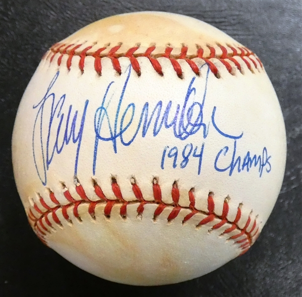 Larry Herndon Autographed Baseball