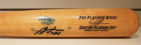 Justyn-Henry Malloy Game Used Autographed Bat