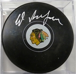 Ed Belfour Autographed Blackhawks Puck