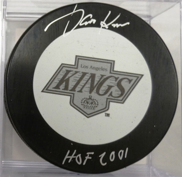 Jari Kurri Autographed Kings Puck w HOF