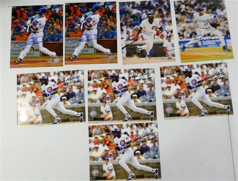 Chicago Cubs Autographed 8x10 Lot