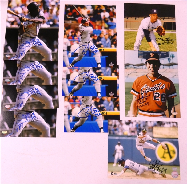 Baseball Rookie of the Year Autographed 8x10 Lot