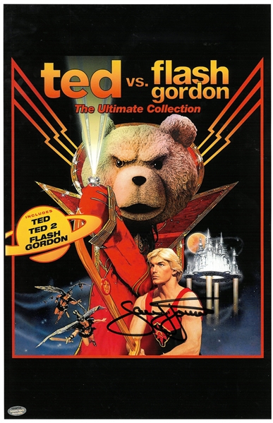 Sam J. Jones Autographed Ted vs. Flash Gordon 11x17