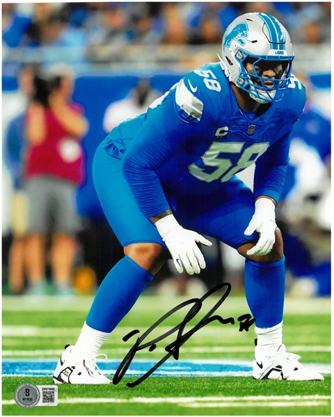 Penei Sewell Autographed 8x10