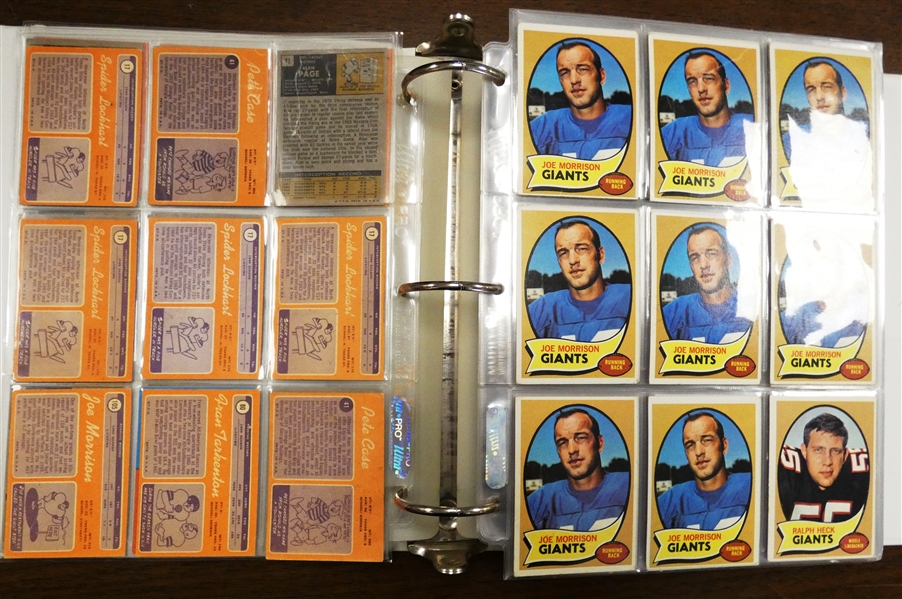 1960s/1970s Football Card Lot - Giants, Patriots, Jets, Eagles & Steelers