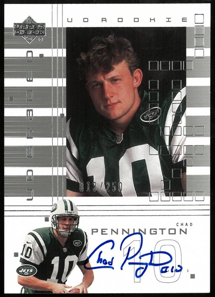 Chad Pennington Autographed 2000 Upper Deck Rookie Card