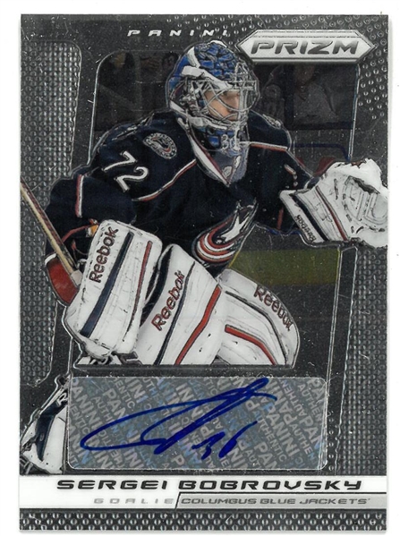 Sergei Bobrovsky Autographed Panini Prizm