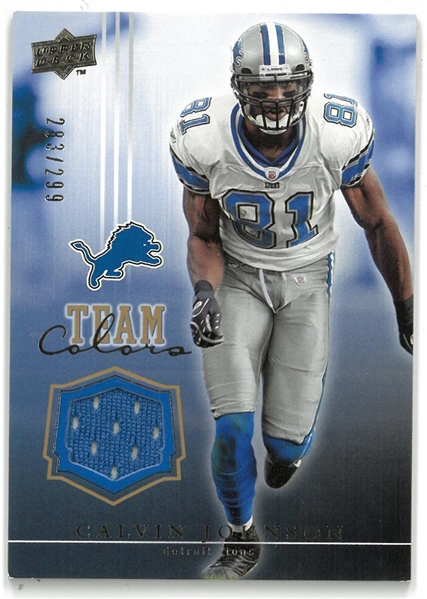 Calvin Johnson Upper Deck Team Colors