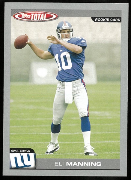 Eli Manning 2004 Topps Total Rookie Card