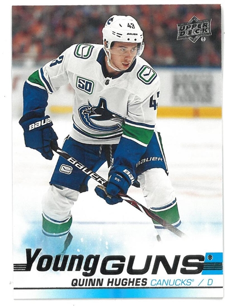 Quinn Hughes 2019/20 Upper Deck Young Guns Rookie Card