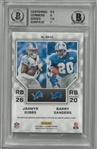 Jahmyr Gibbs & Barry Sanders Autographed 2023 Panini Illusions