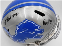 Malcolm Rodriguez Autographed Lions Full Size Replica Helmet