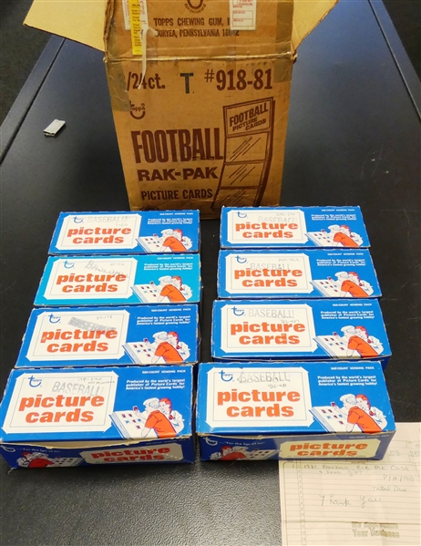 1981 Topps Football Huge Lot in Numerical Order