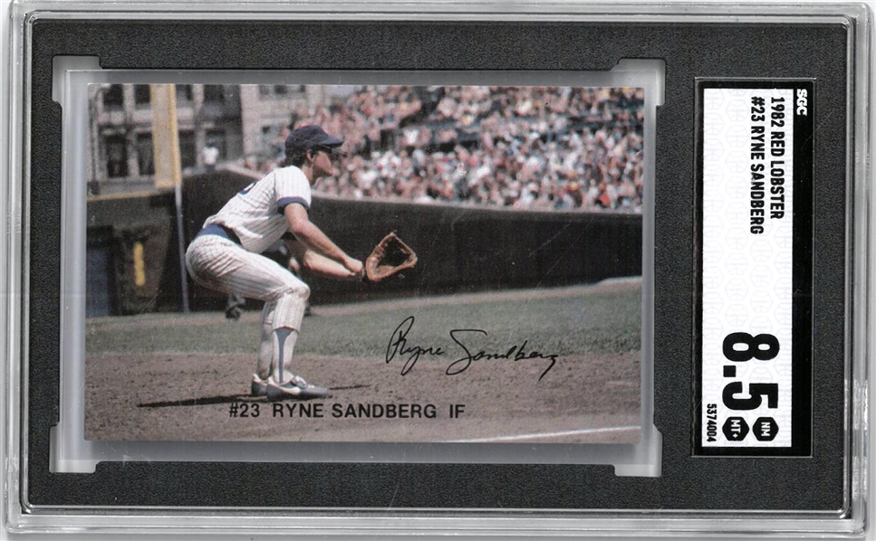 Ryne Sandberg SGC 8.5 1982 Red Lobster Cubs