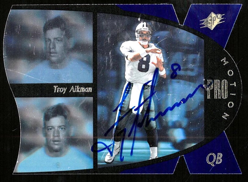 Troy Aikman Autographed 1997 UD SPX ProMotion