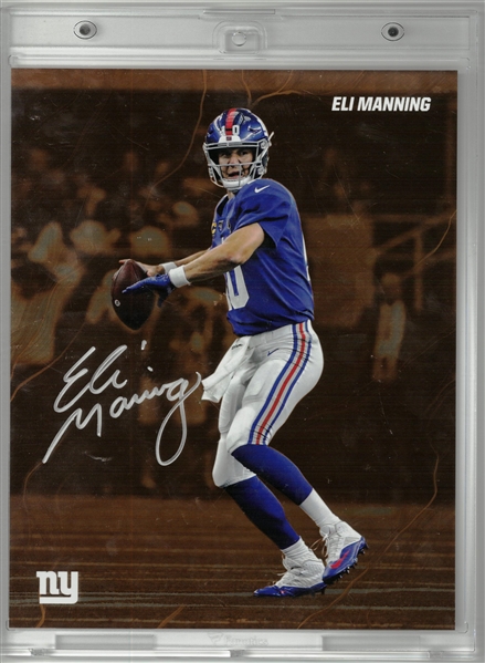 Eli Manning Autographed 2024 Fanatics Under Wraps Emanate Orange