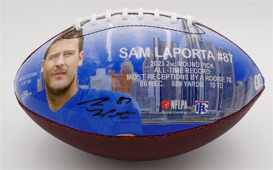 Sam Laporta Autographed Rookie Season Commemorative Ball