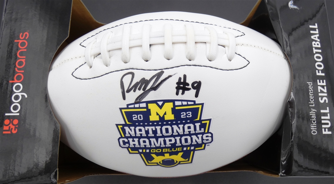 Rod Moore Autographed Michigan National Champs Football