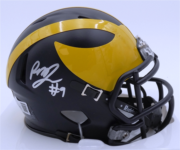 Rod Moore Autographed Michigan Mini Helmet