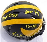 Dominic Zvada Autographed Michigan Mini Helmet