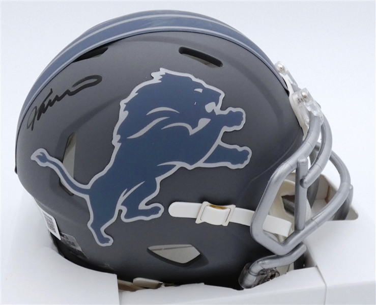 Jameson Williams Autographed Detroit Lions Mini Helmet