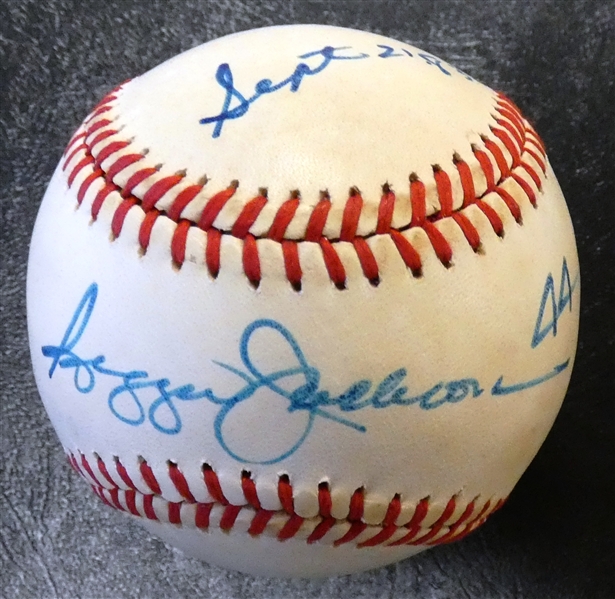 Reggie Jackson Autographed Baseball Dated 9/21/83