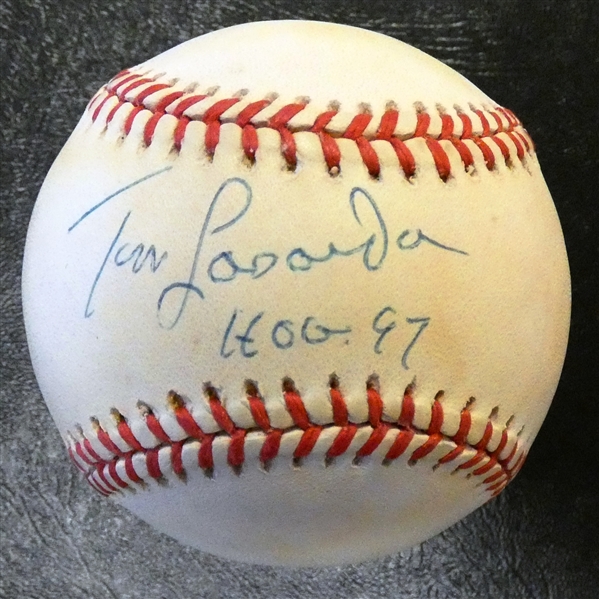 Tom Lasorda Autographed Baseball