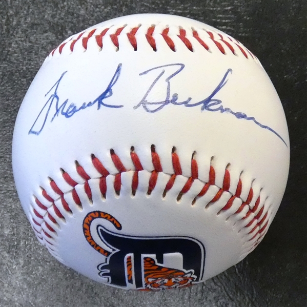 Frank Beckmann Autographed Tigers Logo Baseball