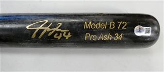Justyn-Henry Malloy Game Used Autographed Bat