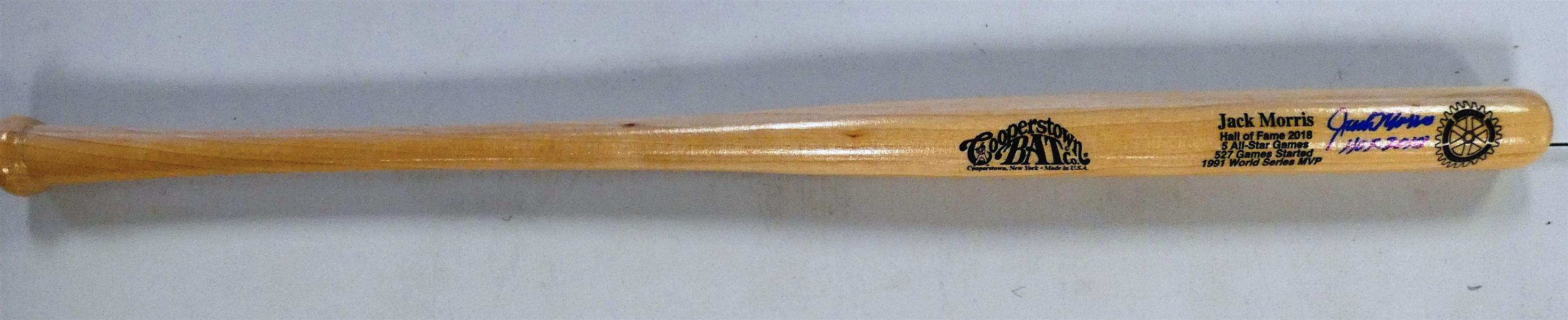 Jack Morris Autographed Mini Bat