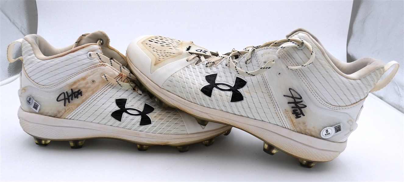 Justyn-Henry Malloy Game Worn Autographed Cleats