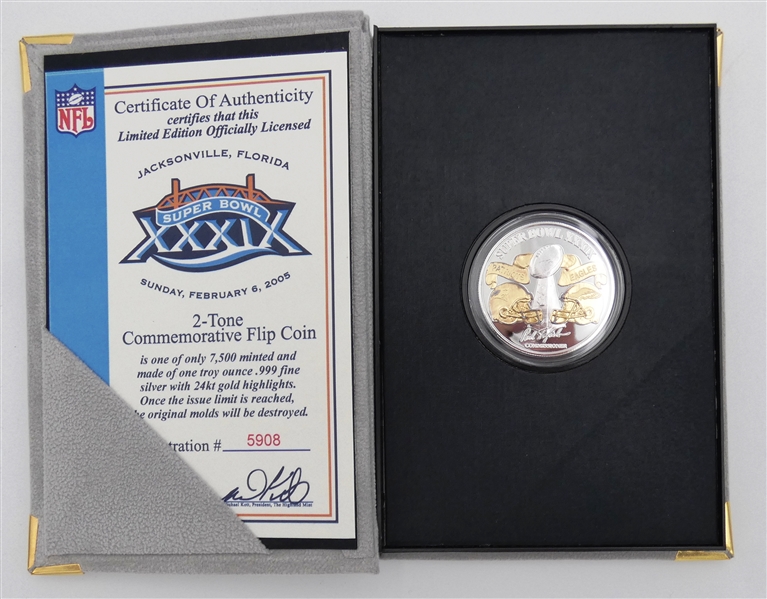 Super Bowl XXXIX Silver Flip Coin