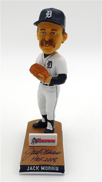 Jack Morris Autographed Fuzzy Mustache Bobblehead