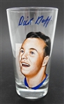 Dick Duff Autographed Hand Painted Pint Glass