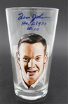 Tom Johnson Autographed Hand Painted Pint Glass