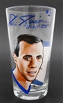Eddie Giacomin Autographed Hand Painted Pint Glass
