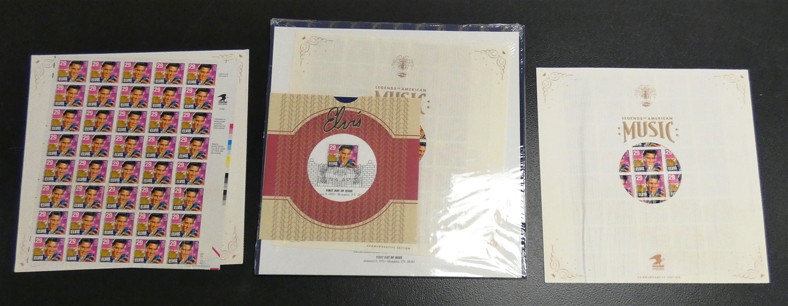 Elvis Legends of Music Stamp Lot