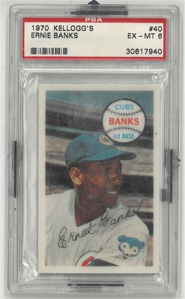 Ernie Banks 1970 Kelloggs PSA 6