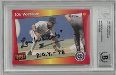 Lou Whitaker Autographed 1992 Donruss Triple Play
