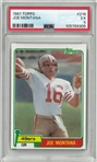 Joe Montana 1981 Topps Rookie Card PSA 5