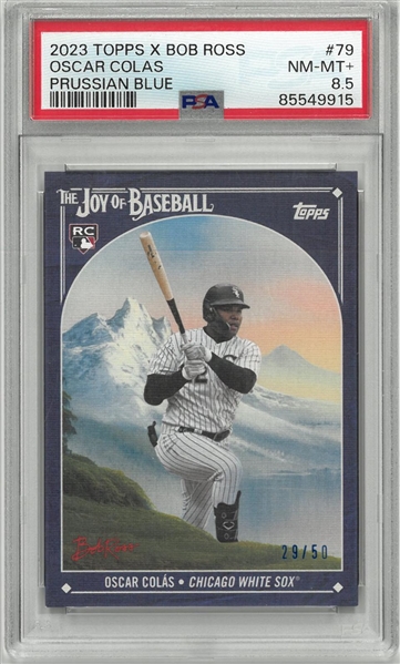 Oscar Colas PSA 8.5 2023 Topps x Bob Ross