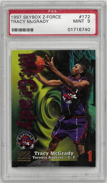 Tracy McGrady PSA 9 1997 Skybox Z-Force Rookie Card
