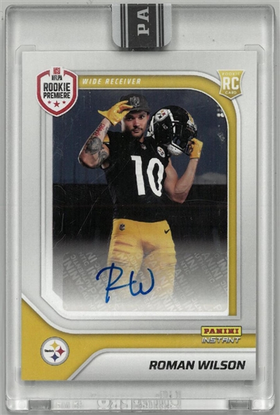 Roman Wilson #14/49 Autographed 2024 Panini Instant Rookie Card
