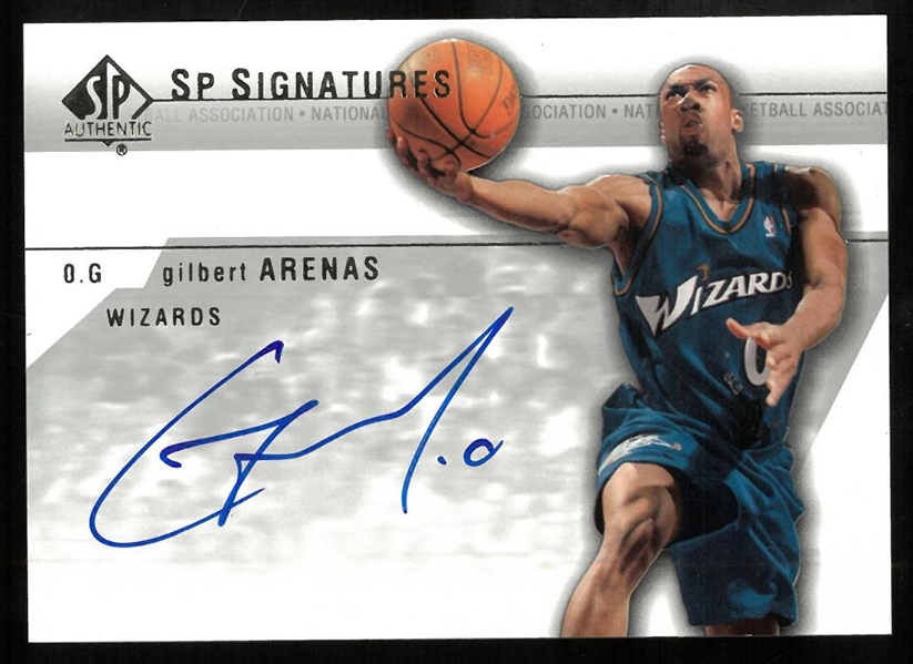 Gibert Arenas Autographed Upper Deck SP Authentic